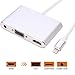 Produktbild ATETION Blitz auf HDMI VGA AV Adapter Konverter, 4 in 1 Plug & Play HDMI/VGA/Audio/AV Multiport Digital Adapter Anschluss für iPhone X 8 7 6 6 s 5 Plus iPad iPod auf HDTV Projektor