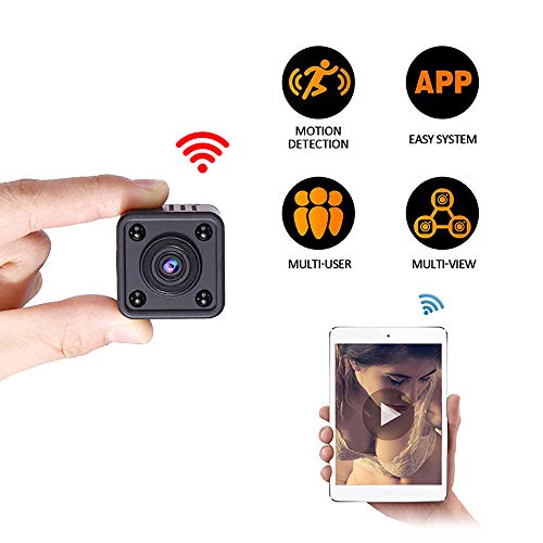 Preisvergleich Produktbild LINGYUN HD 1080P Mini WiFi Kamera, Home Security-Überwachungskamera, Mobile Fernüberwachung Infrarot-Nachtsicht, Bewegungserkennung, Baby / Pet-Monitor