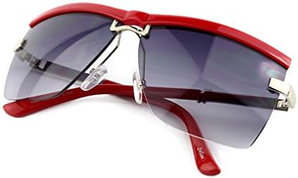 Tansle Half Frame Sunglasses Metal With Plastic Frame Special Shape Lens You Never Met