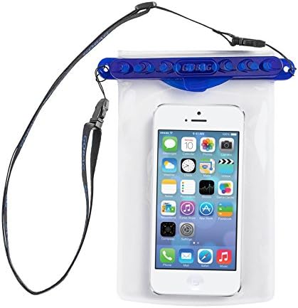 GoBag Dolphin Magnetic Self-Sealing Dry Bag, Blue, 4.4" Wide x 6.4" Tall