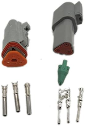 5 sets Kit DT 3 Pin Waterproof Electrical Wire Connector plug Kit 22-16AWG DT06-3S DT04-3P