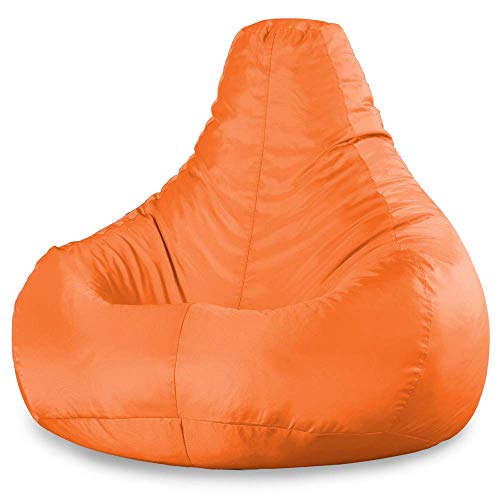 Bean Bag Bazaar - Puf reclinable (para interiores o exteriores, impermeable) - Puffs Asiento (Naranja)