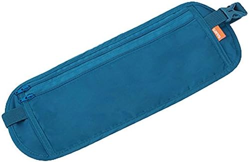 BRG315 Outdoor Sports Running Bag Pockets Travel Anti - Theft Wallet Invisible Passport Package Multi - Functional Documents Package , Lake Blue