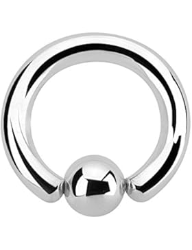 Großes KLEMMKUGELRING PIERCING - 48 Größen (2, 3, 4, 5, 6 mm DICKE) | BCR (Ball Closure Ring) | KLEMMRING Piercings...