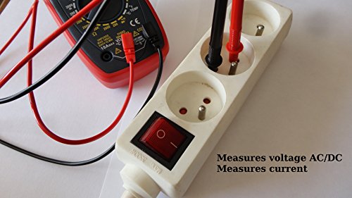 Qprods – Digital-Multimeter. Hintergrundbeleuchtung, Hold-Funktion. Maßnahmen Volt, Ampere, Ohm, Temperatur, Kontinuität, Dioden. Überlastschutz. 2 Jahre Herstellergarantie. Mit Batterie - 2