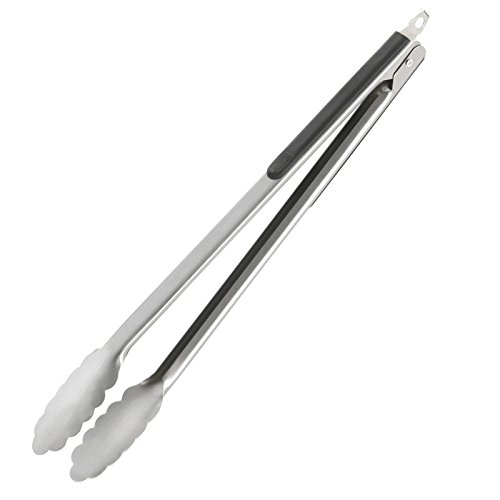 Westmark Grillzange, Rostfreier Edelstahl/Kunststoff, Länge: 37,7 cm, Classic Spezial, Silber/Schwarz
