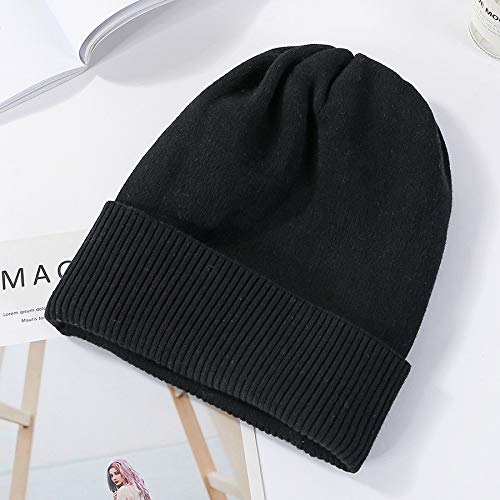 Preisvergleich Produktbild Hmmao Hüte Crimp-Strickmütze Frauen Einfarbig Warme Strickmütze Kopfmütze Herbst Hut