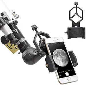 Sisliya Universal Holder for Mobile Phone Adapter - Compatible with Binoculars Point Eyepiece Telescope and Microscope - for Smartphone - Accessories - Recording The Nature of The World (Large Type)