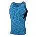 Produktbild Herren Tanktop Atmungsaktiv Tank Top Tankshirt T-Shirt Unterhemden Ärmellos Muskelshirt Sport Premium Tank Top Bodybuilding Tank Top Weight-Training (Blau, L)