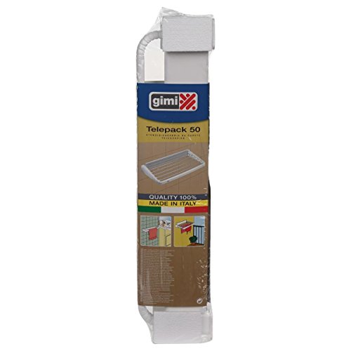 Gimi Telepack 50 Wäschetrockner für die Wand aus Harz und Aluminium, 3,5 m Trockenlänge - 3