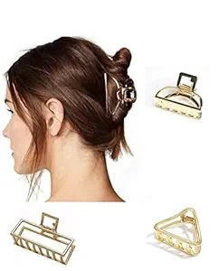 Agnirva Metal Multi Design Hair Claw Clips for Women, Hair Catch Banana Clips Hair Clips for Women Clamp Hair Accessories for Girls Women Pack of 6 (4.5 * 4.3 CM Size)