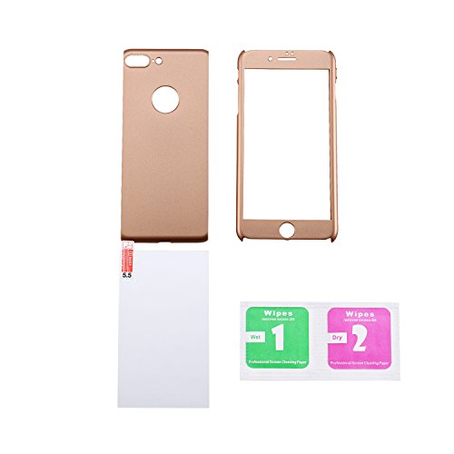 Dreamer-Z Funda de m  vil Iphone7 360 grados paquete s  lido con un agujero para Iphone 7 Oro