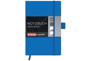 Herlitz A6 My Book Classic Hardcover Notebook with Book Ribbon and Pen Loop - Blue