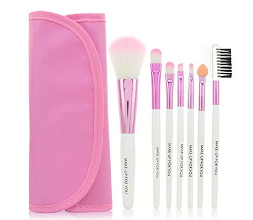 KIMUSE Professional 7 Pcs Makeup Brush Set Tools Make-up Sets Toiletry Kit Wool Brand Make up Brush Set Case (#5)