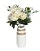 Produktbild Caeser Archy Keramik Blumenvase Weiß Moderne Vase Für Wohnzimmer Wohnkultur Keramische Ornamente Vasen Hohe 21,9 cm Kaliber 7,3 cm