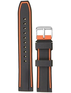 20mm schwarz mit orange Silikon Gelee Unisex Uhrenarmband