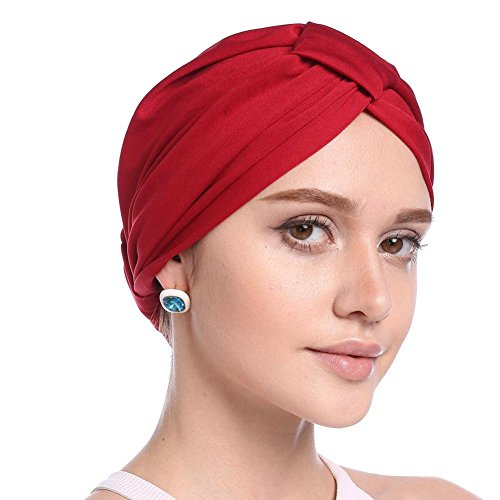 Preisvergleich Produktbild Cathy02Marshall Modale Chemotherapie Cap Modal Turban hat modale Haarausfall Kappe Damen Elegante Reine Farbe Einfach Weich Chemo Turban Mütze Kopftuch Für Chemotherapie,Krebs,Haarverlust