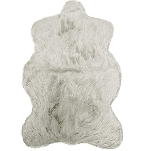 Weiss Relaxdays Lammfell Imitat Teppich Schaffell Kunstlich Laufer