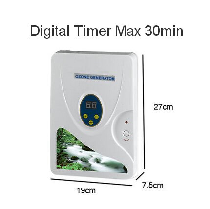 ZJchao 600mg/h Ozongenerator Digital-Ozon-Generator Ozon Entgiftung Maschinen fr Obst Gemse Fleisch Swasser Hydroponics (Digital Timer - Max 30 Min)