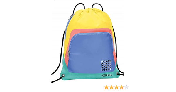 SACCA 'FEDEZ PER SEVEN'' EASY BACKPACK SCUOLA SPORT E TEMPO LIBERO  MULTICOLORE - TESSUTO RICICLATO DALLE BOTTIGLIE DI PLASTICA PET :  Amazon.it: Valigeria