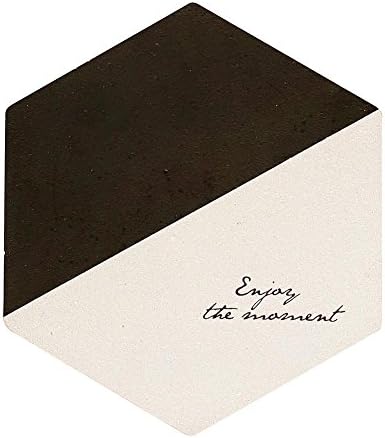 Golden Lank Hexagon Geometry Simple Fashion Creative Design Corkwood Coaster Placemat（D）