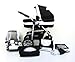 2 in 1 Travel System All in One Set CORAL - incl. Pram and Sport Buggy - 3. Black-Red