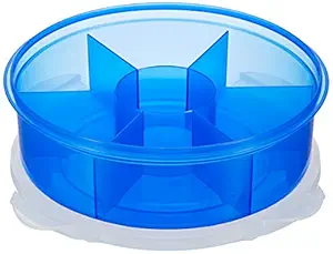 Amazon Brand - Solimo Plastic Dry Fruit Box, 2 litres, Blue