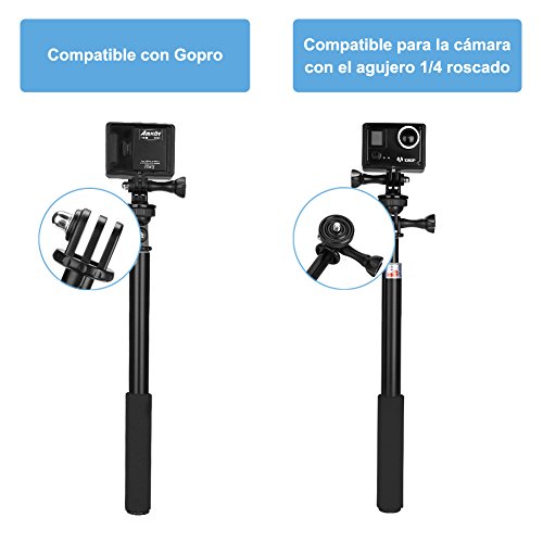 GHB Palo Selfie Gopro para Poste de Extensi n Telesc pica Gopro Palo con Polo Monopod para GoPro H roe 4 3 3 2 SJ4000 SJ5000 DV C mara Sony Action CAM Canon Nikon etc reviews GHB Palo Selfie Gopro para Poste de Extensi n Telesc pica Gopro Palo con Polo Monopod para GoPro H roe 4 3 3 2 SJ4000 SJ5000 DV C mara Sony Action CAM Canon Nikon etc