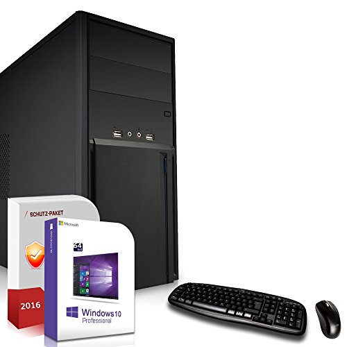 Komplett PC Office / Multimedia inkl. Windows 10 Pro 64-Bit! - Dual-Core Intel Celeron J1800 2x2,6GHz Turbo - Intel HD Graphics - 8GB DDR3 RAM - 1000GB HDD - 24-fach DVD Brenner - USB 3.0 - HDMI - VGA - Computer mit 3 Jahren Garantie!