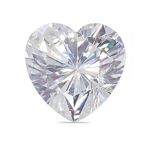 Ananth Gems9 mm Heart Clear Cubic Zirconia (Jarkan) 5.93 Carat or 6.52 Ratti Certified Loose Gemstone