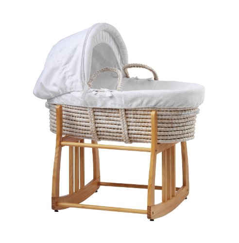 KUB Folia Moses Basket (Natural/ White)