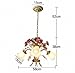 Produktbild DHG Kronleuchter - Wohnzimmer Doppelgebäude Schmiedeeisen Blumen und Blumen Lampe American Ländlichen Wind Kreative Romantische Dekorative Lichter,3 Köpfe,5W-LED