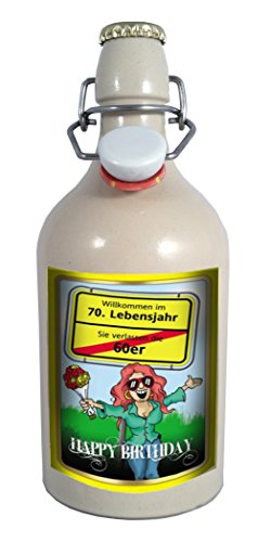 Preisvergleich Produktbild Willkommen 70 - 0,5 Liter Tonflasche mit Bügelverschluss