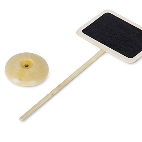 TOOGOO (R) 10 Stueck Mini Hoelzerne Tafel mit Sockel fuer Feste/ Partys — rechteckig - 6