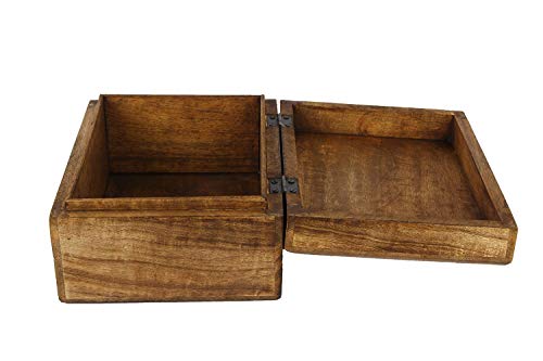 Navidad Regalos Recuerdo de madera elefante Diseño Joyero joyas caja de almacenamiento organizador | hecho a mano | (22,5 x 15,5 cm)