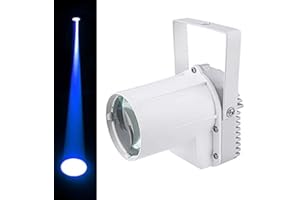 JINDAAUDIO Pinspot a LED per palcoscenico, faretto per sfera a specchio, 3 W LED Pin Spot Light per discoteca livehouse bar club party intrattenimento DJ (Bule Licht)