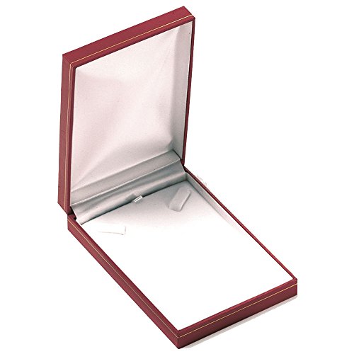 Les Plaisirs de Stella Cofanetto per Collana, Colore: Rosso, in Confezione Regalo, Gioielli in Cuoio