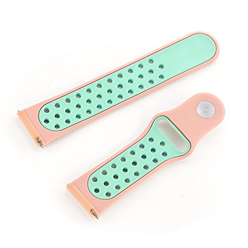 Fitbit Blaze Band, LoveBlue für Fitbit Blaze Silikon Armband WristBand Ersatzband WatchBand für Fitbit Blaze (Rosa Azurblauen Rosegold Rahmen) Große - 8