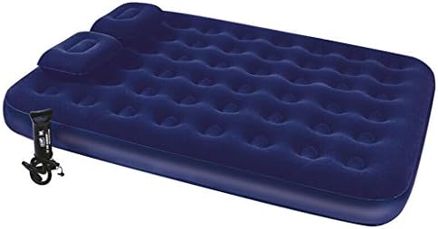 GRH-Inflatable Double Flocked Air Bed Extra Bed Mattress Bed Lunch Bed Nap Bed Outdoor Moisture Tents Pad Camping Pad ( Size : Large 79.9inX59.8in )