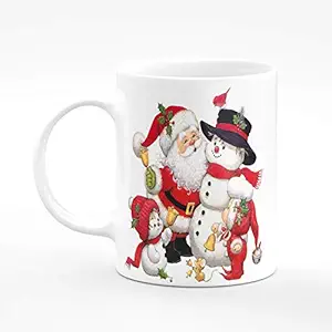 THE SD STORE Merry Christmas X-Mas and Happy New Year Coffee Mug Gift for Friends and Relatives (White) 006