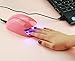 Mini USB and Battery Singel Finger Nail Lamp 3W Nail Dryer LED Curling Lamp Gel Polish Nail Art for Home Use Travel(Pink)