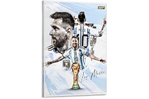 GENERIC Fussball Poster - Bilder Fußball Sport Lionel Leinwandbild Deko Bilder - Hochwertiger Kunstdruck, Wanddekoration Design Wand Bild - JOKBEN (A (Framed),08x12inch(20x30cm))