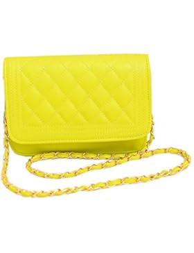 GSPStyle Damen Schultertasche Schulterkette Elegant Gitter Pattern Handtasche Stil