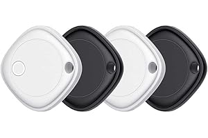 AJBLG Air Tracker Tag Bluetooth ltem Finder - 4 Pack, Key Finder Locator Compatible with Apple Find My (iOS Only), IP67Waterproof, Replaceable Battery, Tracking Tag for Keys, Suitcase, Bag, Wallet