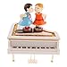 Produktbild FLAMEER Klassische Liebespaar auf Klavier Spieluhr Klavierform Spieldose Musik-Box Kinder Spielzeug - Castle in The Sky - Weiß