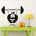 Produktbild Chellonm Apple Hantel Wandaufkleber Cartoon Gym Wandtattoos Abnehmbare Kunstwand Aufkleber Für Sport Jungen Zimmer Sport Decor Größe 64 * 55Cm