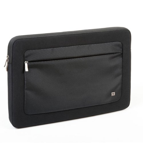 Vivanco SL FOLIO 15.6 Notebook Sleeve für 39,6 cm (15,6 Zoll) Bildschirmdiagonale inkl. Reißverschlußfach für Zubehör schwarz