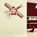Produktbild lyclff Friseur Aufkleber Name Schere Friseursalon Aufkleber Neutral Haarschnitt Poster Vinyl Wandkunst Aufkleber Decor Windows rot 116 * 154 cm
