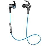 [Verbesserte Version] SoundPEATS Bluetooth Kopfhörer 4.1 Sport In Ear Kabellos AptX 8 Stunden Magnetisch mit Mikrofon Schweißfest geeignet für Jogging Fitness Workout Stereo Ohrhörer für iPhone Samsung und jedes andere Smartphone oder Bluetooth-Gerät ( Blau )