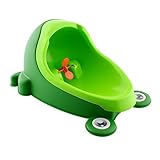 Frosch Kinder Töpfchen WC-Training Cartoon-WC für Kleinkinder Jungen Pee Trainer mit Windmühle Target Wurfspiel grün - 6